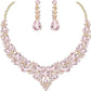 Bridal Crystal Teardrop Jewelry Set | Necklace and Earrings for Women's Wedding