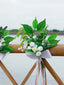 New Summer Forest Green Leaf Chair Back Flower Outdoor Wedding Leaning Decoration Flower