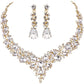 Bridal Crystal Teardrop Jewelry Set | Necklace and Earrings for Women's Wedding