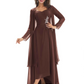 Elegant Asymmetric Neck Long A-Line Chiffon Mother of the Brides Dresses Mom Outfit