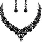 Bridal Crystal Teardrop Jewelry Set | Necklace and Earrings for Women's Wedding