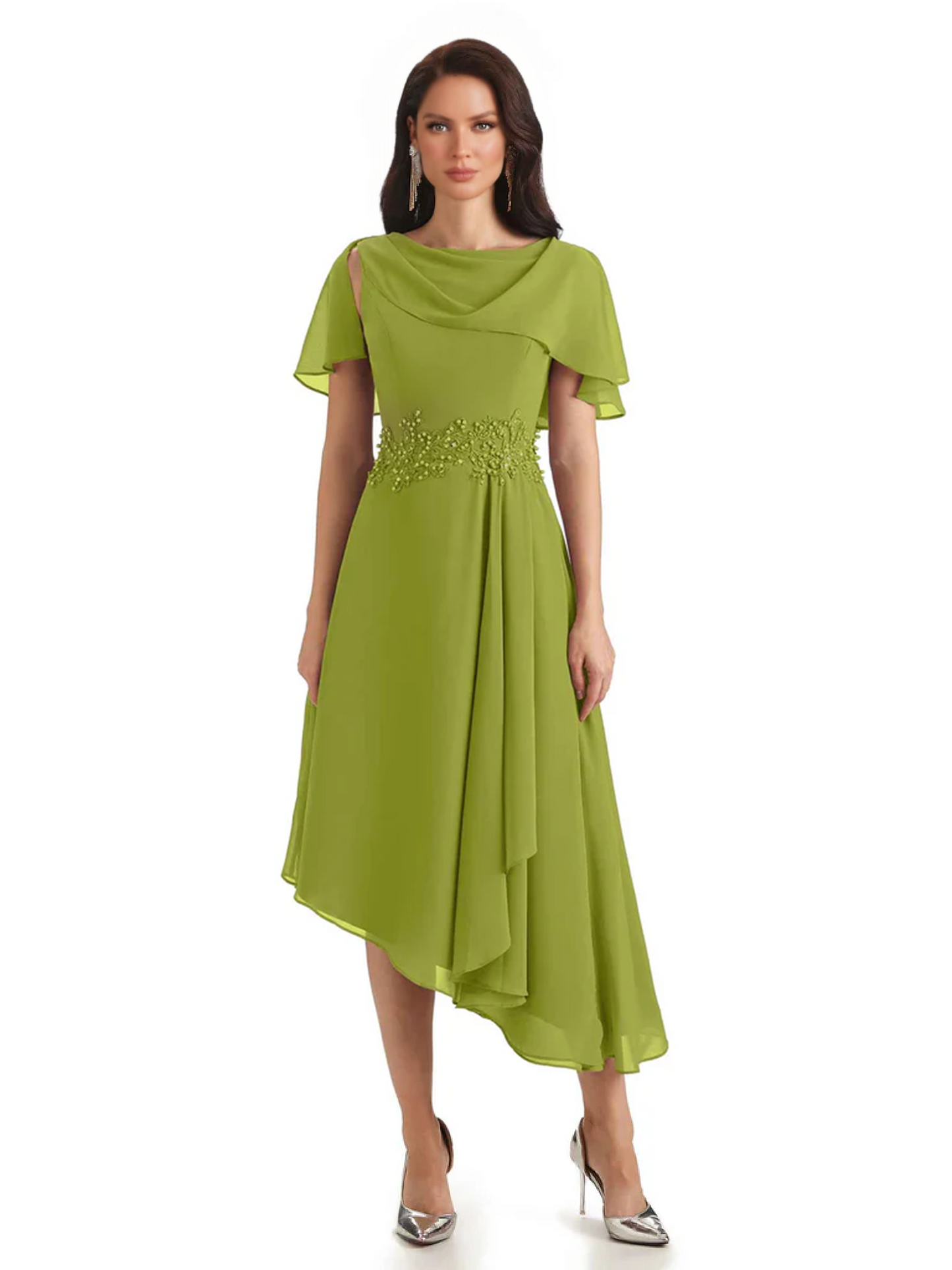 Elegant Tea-length Gown Trending 2026 Styles with Asymmetric Hem