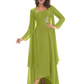 Elegant Asymmetric Neck Long A-Line Chiffon Mother of the Brides Dresses Mom Outfit