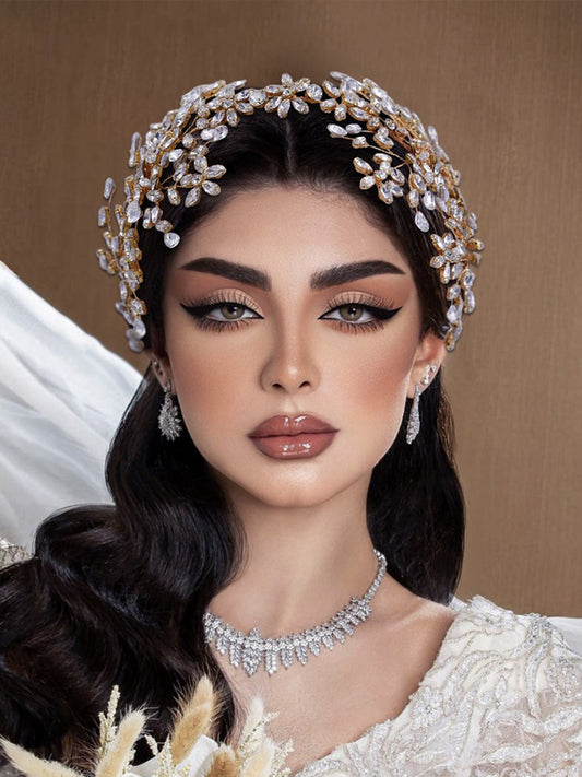 Shining Luxury Rhinestone Hair Hoop Wedding Accessories for Women