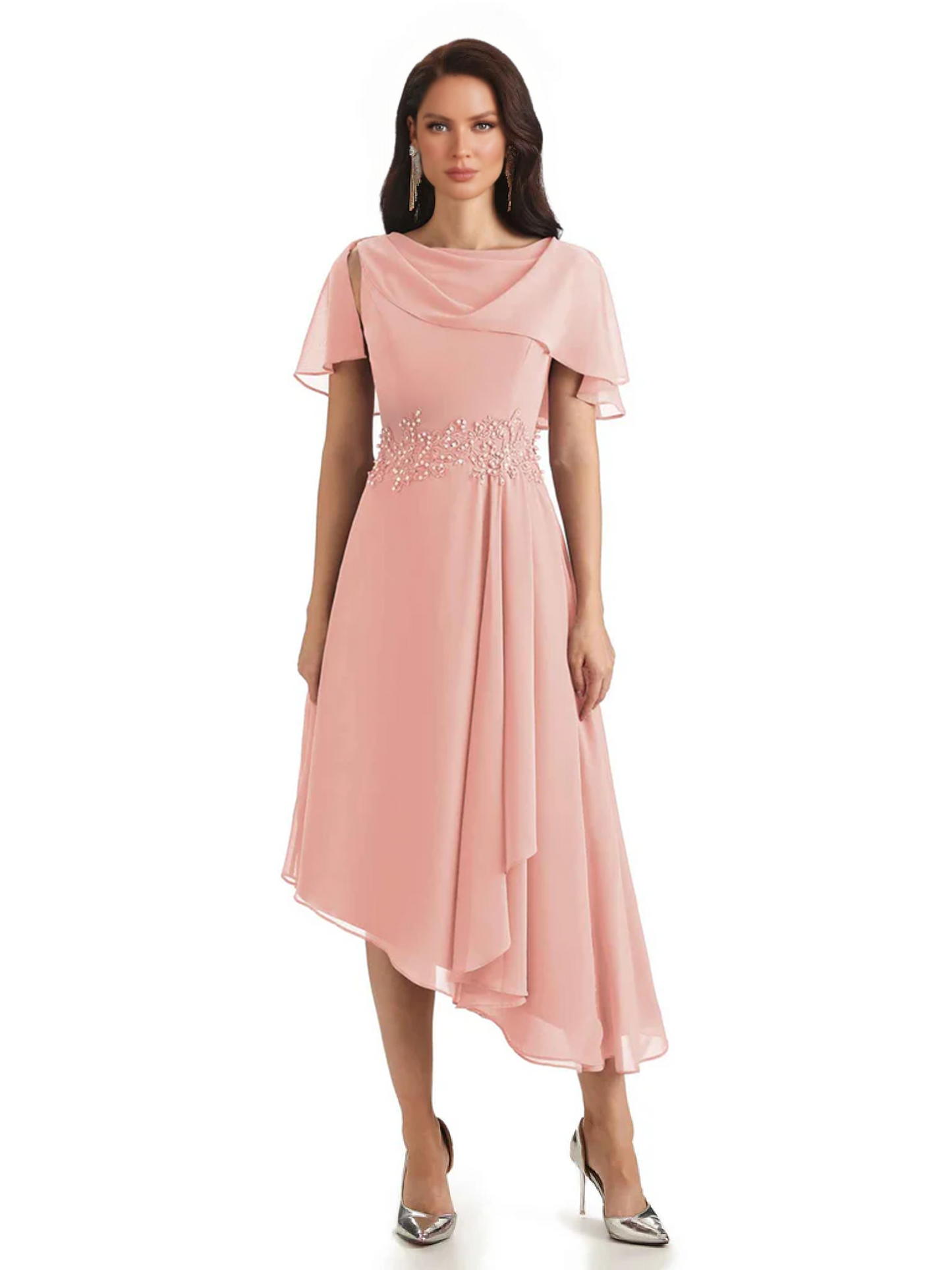 Elegant Tea-length Gown Trending 2026 Styles with Asymmetric Hem