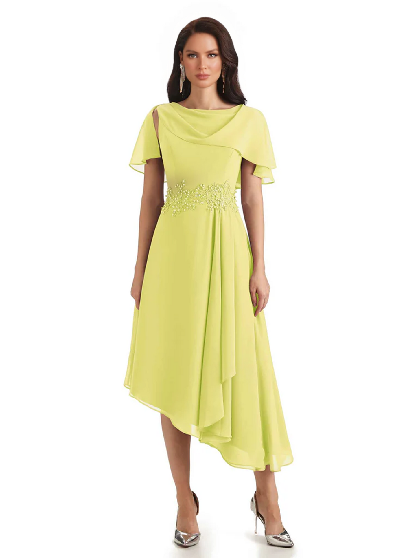 Elegant Tea-length Gown Trending 2026 Styles with Asymmetric Hem
