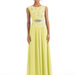 Mother of the Bride Dress Floor-Length Chiffon Gown with Embroidered Lace Bodice