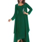 Elegant Asymmetric Neck Long A-Line Chiffon Mother of the Brides Dresses Mom Outfit