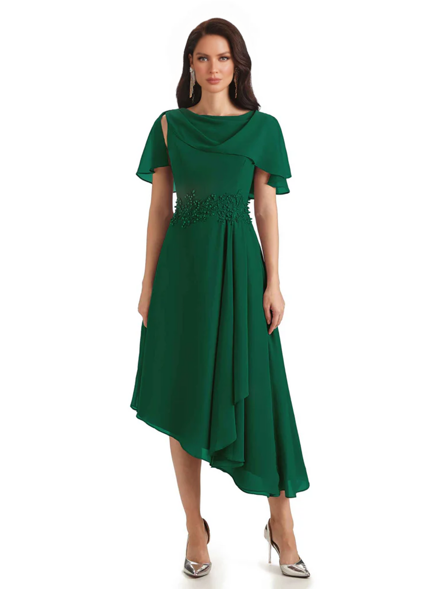 Elegant Tea-length Gown Trending 2026 Styles with Asymmetric Hem