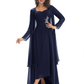 Elegant Asymmetric Neck Long A-Line Chiffon Mother of the Brides Dresses Mom Outfit