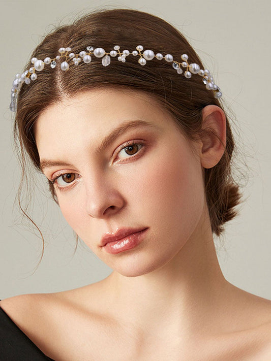 Sparkly Luxury Rhinestone Pearl Headband for Women
