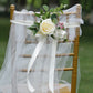 European Outdoor Forest Artificial Flowers Decoration Wedding Party Decorative Chair Back Flowers
