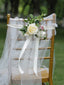European Outdoor Forest Artificial Flowers Decoration Wedding Party Decorative Chair Back Flowers