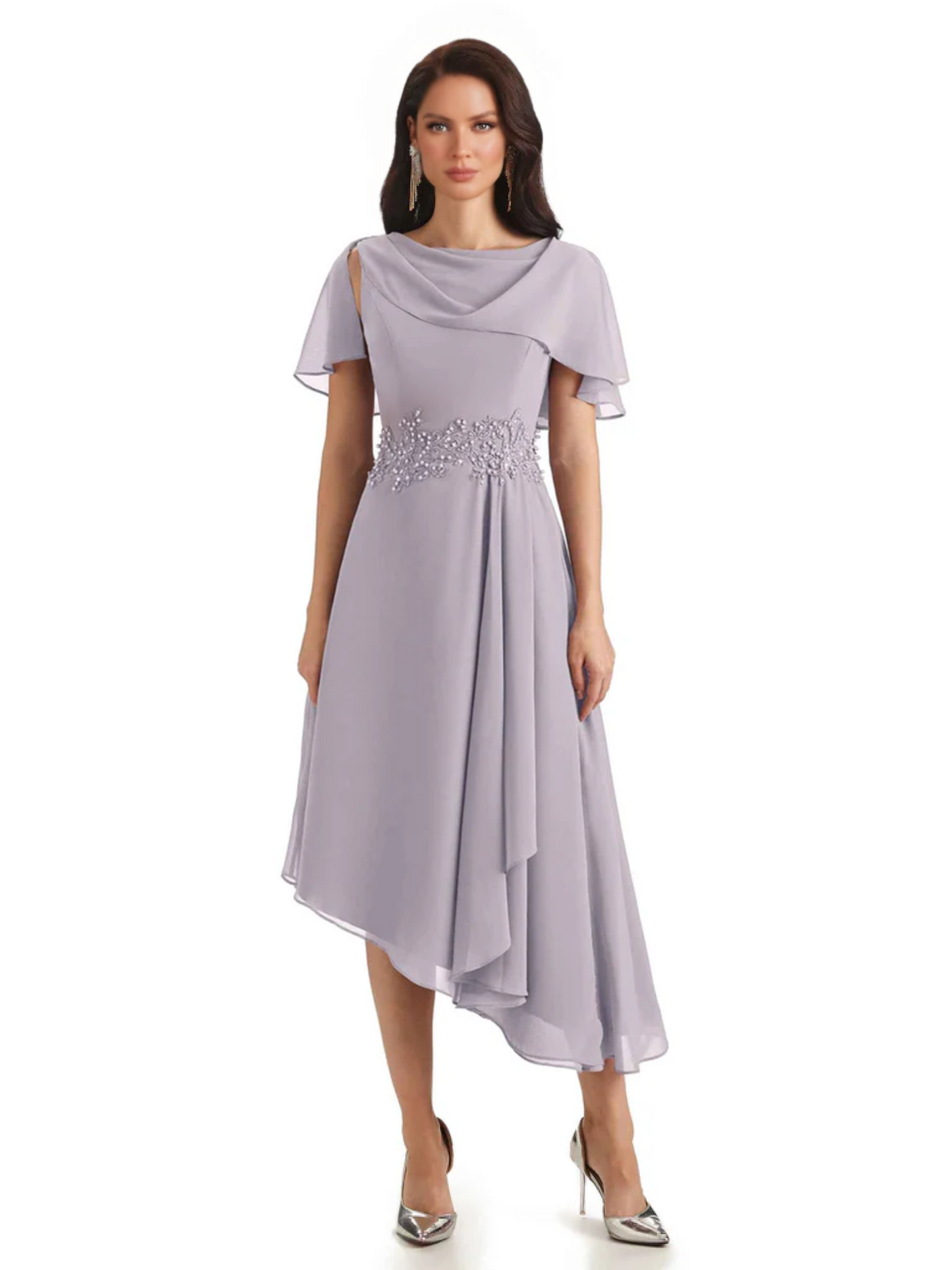 Elegant Tea-length Gown Trending 2026 Styles with Asymmetric Hem