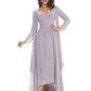 Elegant Asymmetric Neck Long A-Line Chiffon Mother of the Brides Dresses Mom Outfit