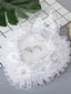 White Lace Heart Shape Wedding Ring Pillow Ring Boxes Bowknot Decoration