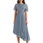 Elegant Tea-length Gown Trending 2026 Styles with Asymmetric Hem