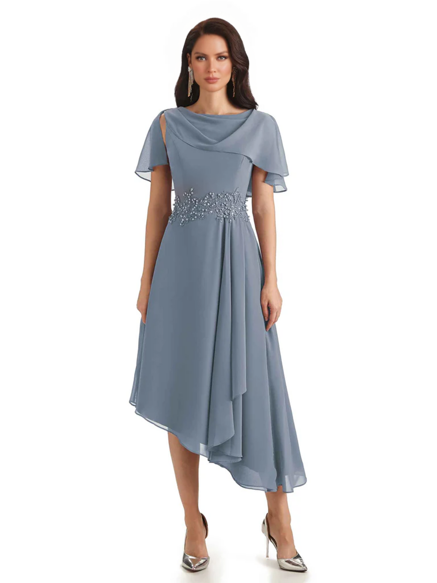 Elegant Tea-length Gown Trending 2026 Styles with Asymmetric Hem