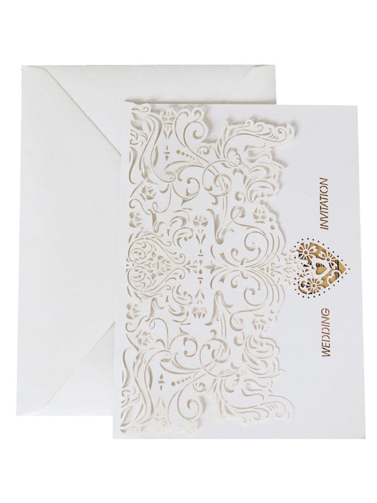 Hot Selling Wedding Greeting Card, Hollow Out Holiday Invitation Letter