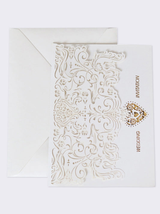 Hot Selling Wedding Greeting Card, Hollow Out Holiday Invitation Letter