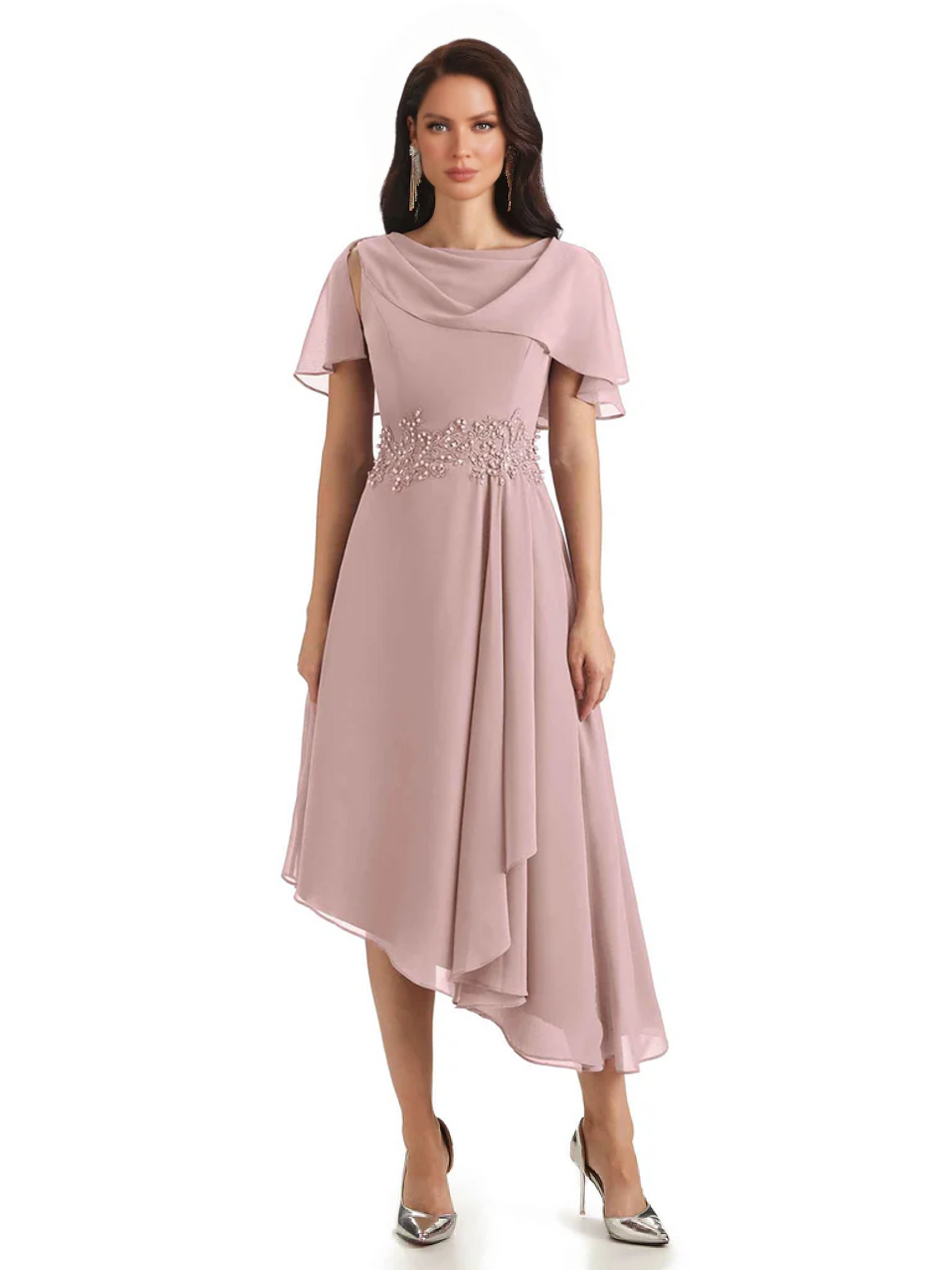 Elegant Tea-length Gown Trending 2026 Styles with Asymmetric Hem