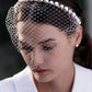Elegant Simple Pearl Hair Band Bridal Veil, VA11