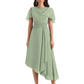 Elegant Tea-length Gown Trending 2026 Styles with Asymmetric Hem