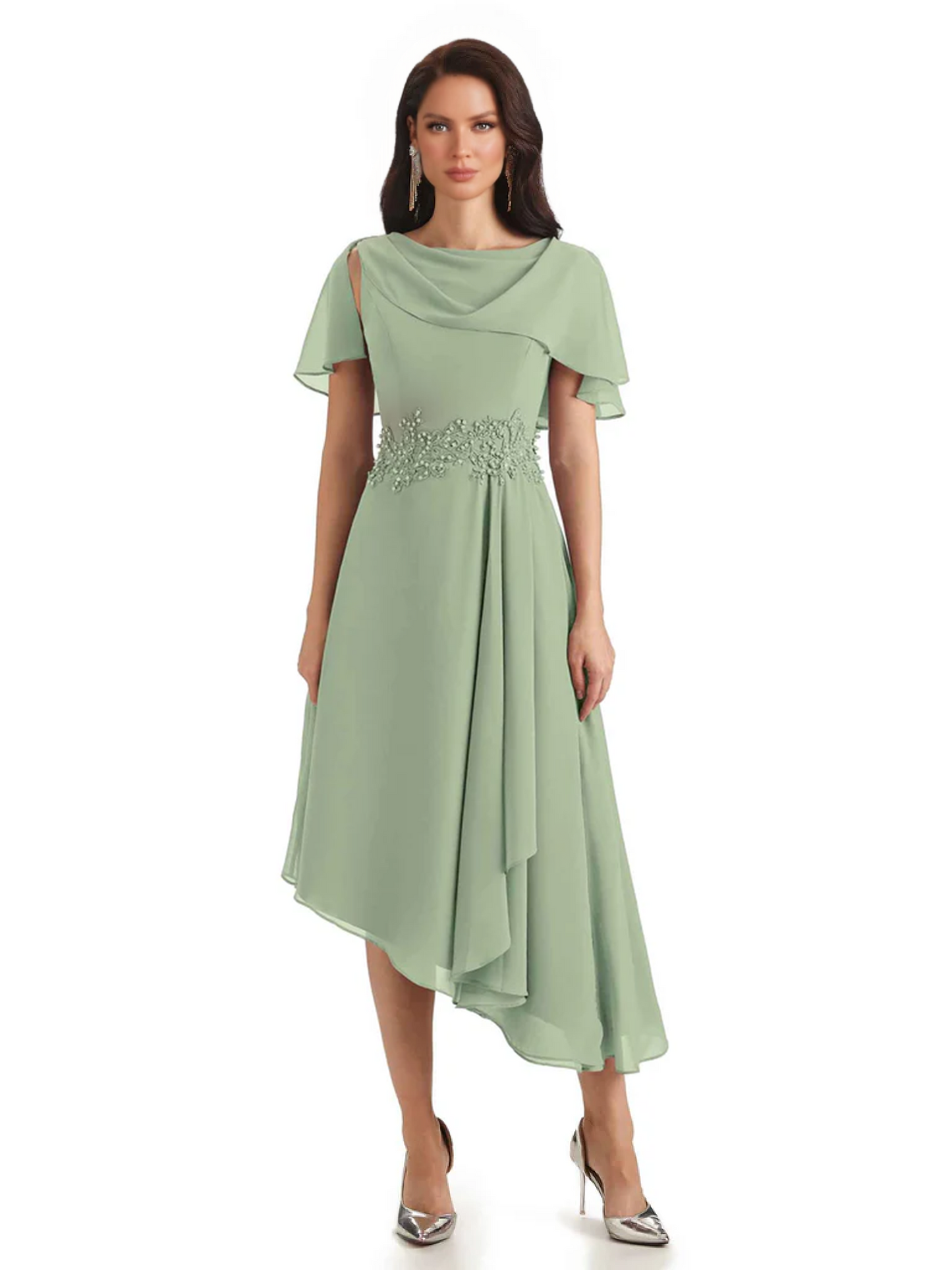 Elegant Tea-length Gown Trending 2026 Styles with Asymmetric Hem