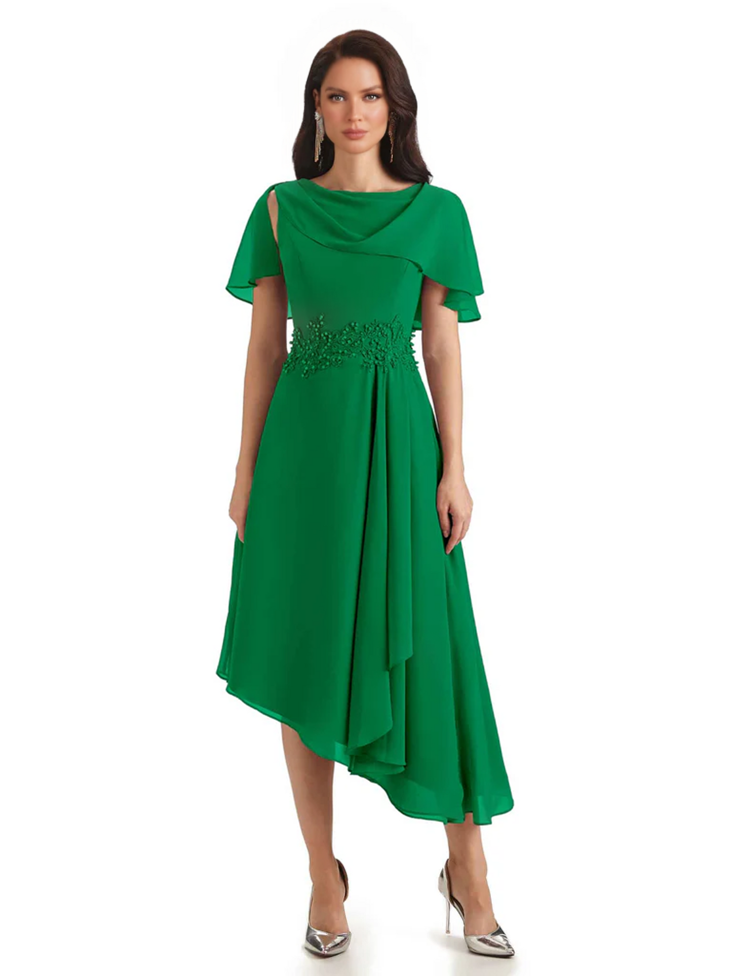 Elegant Tea-length Gown Trending 2026 Styles with Asymmetric Hem