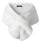 Luxury Faux Fur Coat Jackets Wrap Cape Shawl for Wedding Party