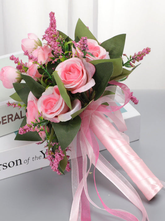 Wedding Flower For The Groom And Bride, Simulated Rose Wedding Bouquet