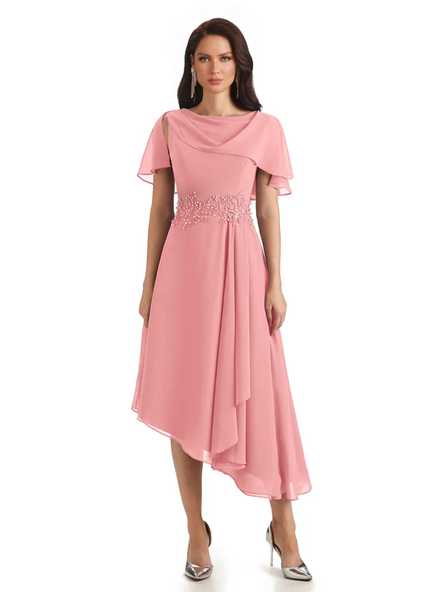 Elegant Tea-length Gown Trending 2026 Styles with Asymmetric Hem