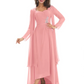 Elegant Asymmetric Neck Long A-Line Chiffon Mother of the Brides Dresses Mom Outfit