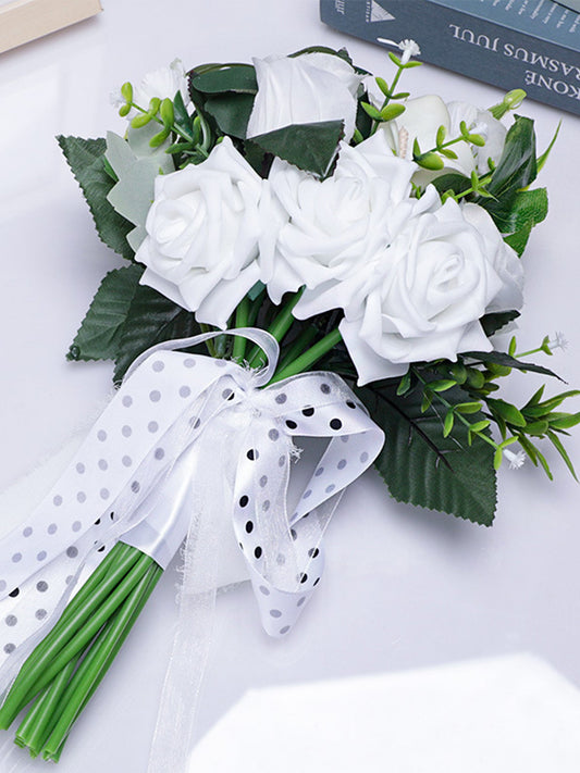 Wedding Flower For The Groom And Bride, Simulated Rose Wedding Bouquet