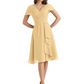 Mother of the Bride Dress Knee-Length V-Neck Chiffon Gown with Ruched Bodice