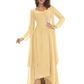 Elegant Asymmetric Neck Long A-Line Chiffon Mother of the Brides Dresses Mom Outfit