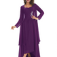 Elegant Asymmetric Neck Long A-Line Chiffon Mother of the Brides Dresses Mom Outfit