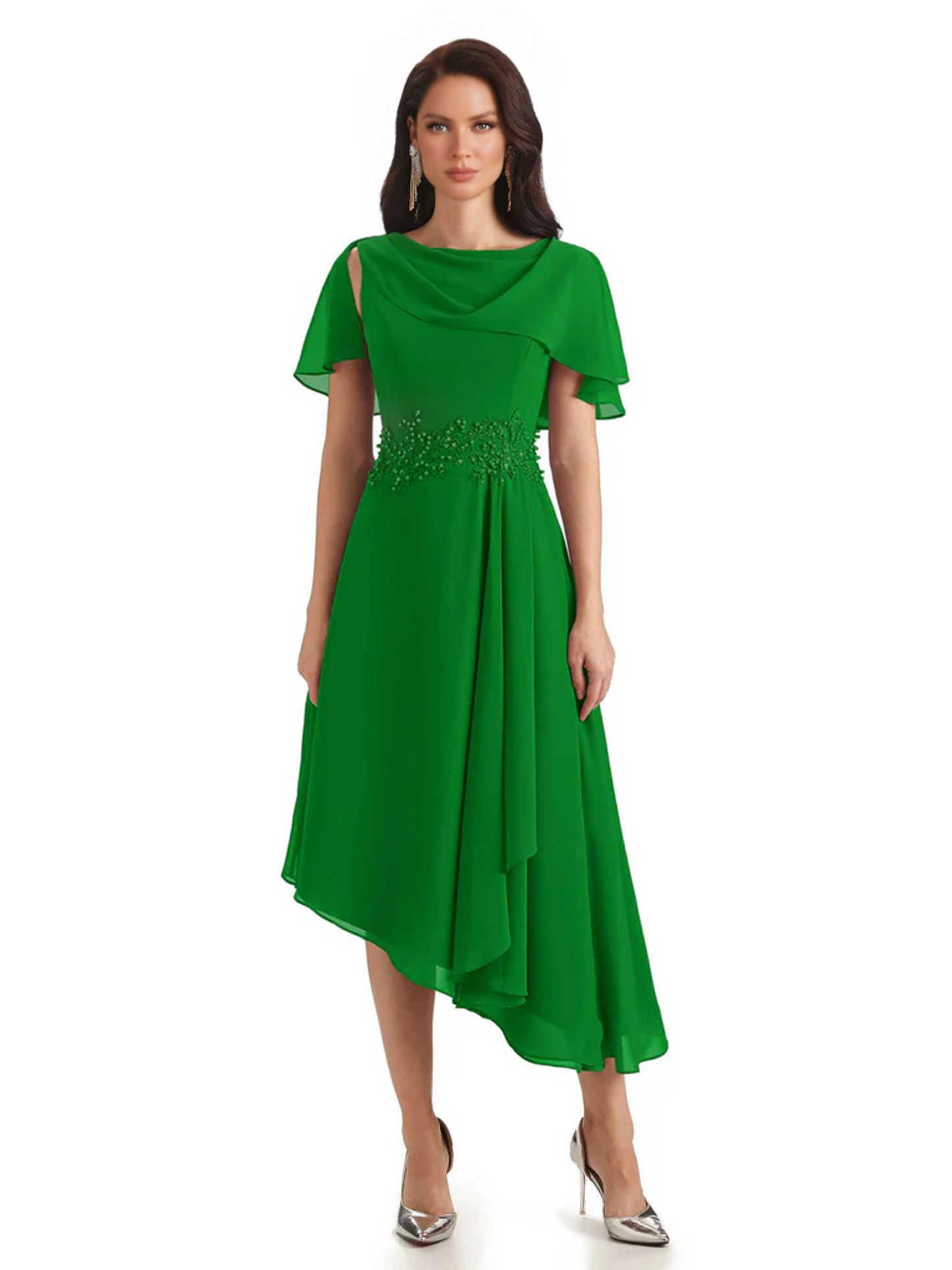 Elegant Tea-length Gown Trending 2026 Styles with Asymmetric Hem