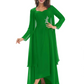 Elegant Asymmetric Neck Long A-Line Chiffon Mother of the Brides Dresses Mom Outfit