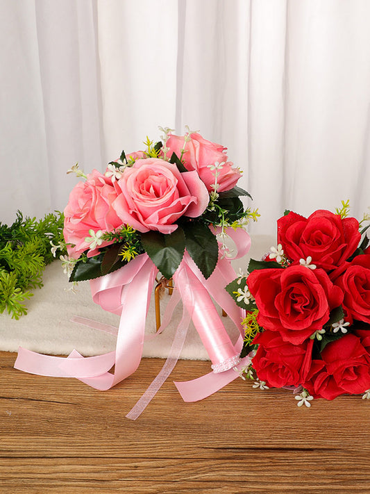 Wedding Flower For The Groom And Bride, Simulated Rose Wedding Bouquet