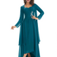 Elegant Asymmetric Neck Long A-Line Chiffon Mother of the Brides Dresses Mom Outfit