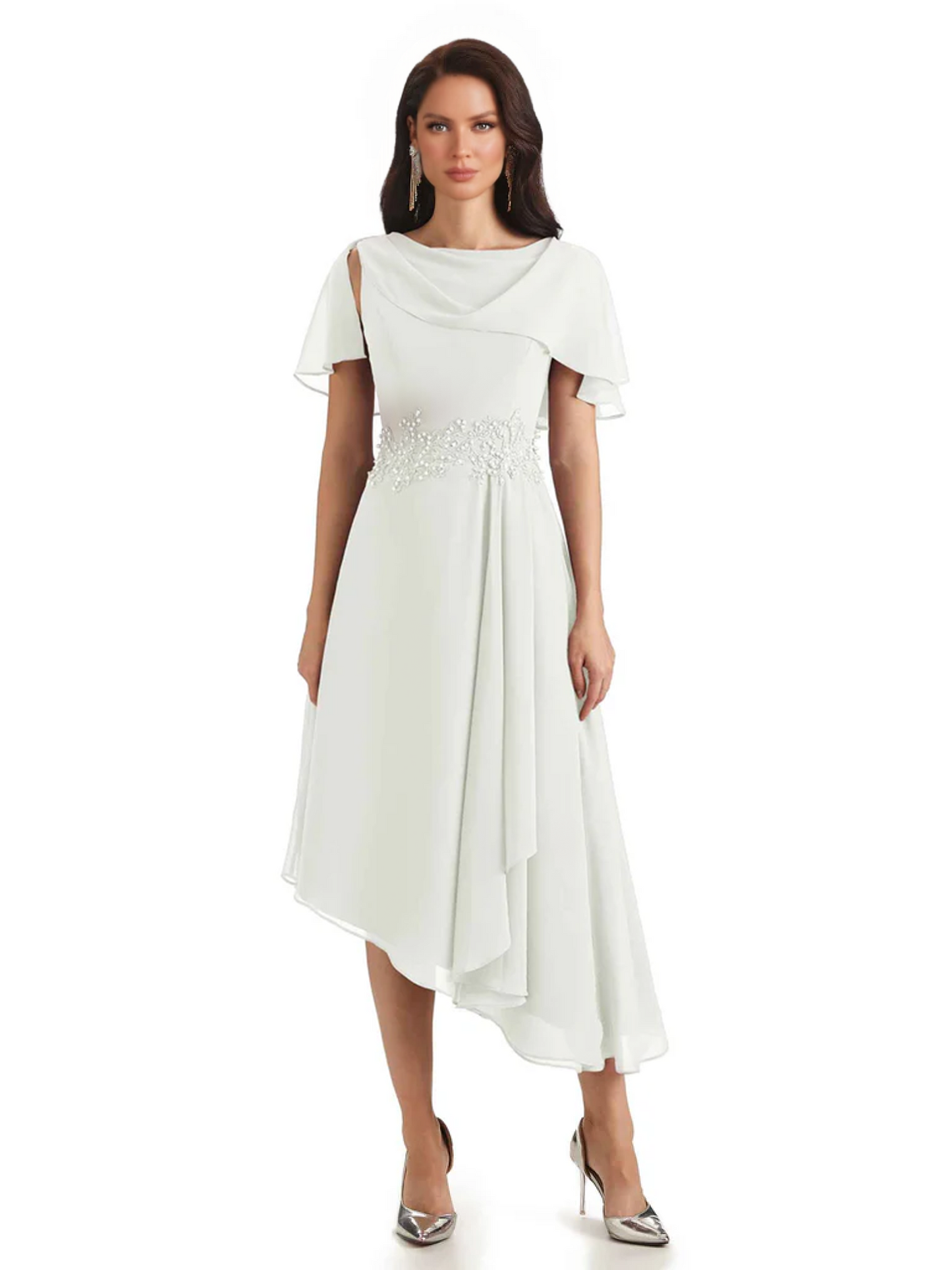 Elegant Tea-length Gown Trending 2026 Styles with Asymmetric Hem
