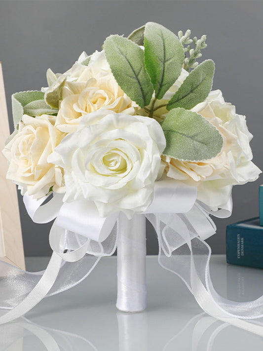 Wedding Flower For The Groom And Bride, Simulated Rose Wedding Bouquet