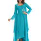 Elegant Asymmetric Neck Long A-Line Chiffon Mother of the Brides Dresses Mom Outfit