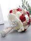Wedding Flower For The Groom And Bride, Simulated Full Diamonds Rose Wedding Bouquet
