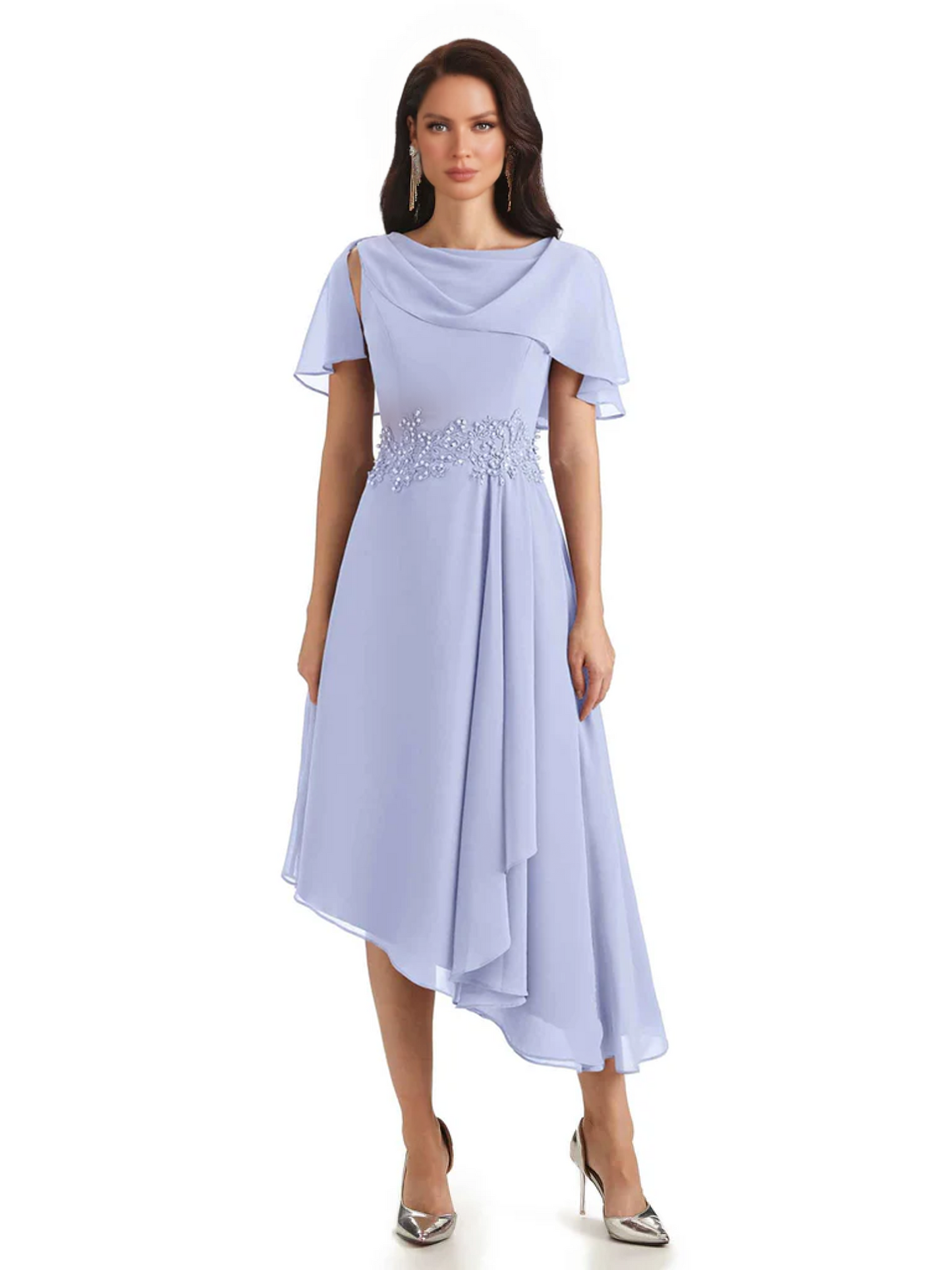 Elegant Tea-length Gown Trending 2026 Styles with Asymmetric Hem