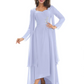 Elegant Asymmetric Neck Long A-Line Chiffon Mother of the Brides Dresses Mom Outfit