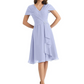 Mother of the Bride Dress Knee-Length V-Neck Chiffon Gown with Ruched Bodice