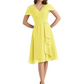 Mother of the Bride Dress Knee-Length V-Neck Chiffon Gown with Ruched Bodice