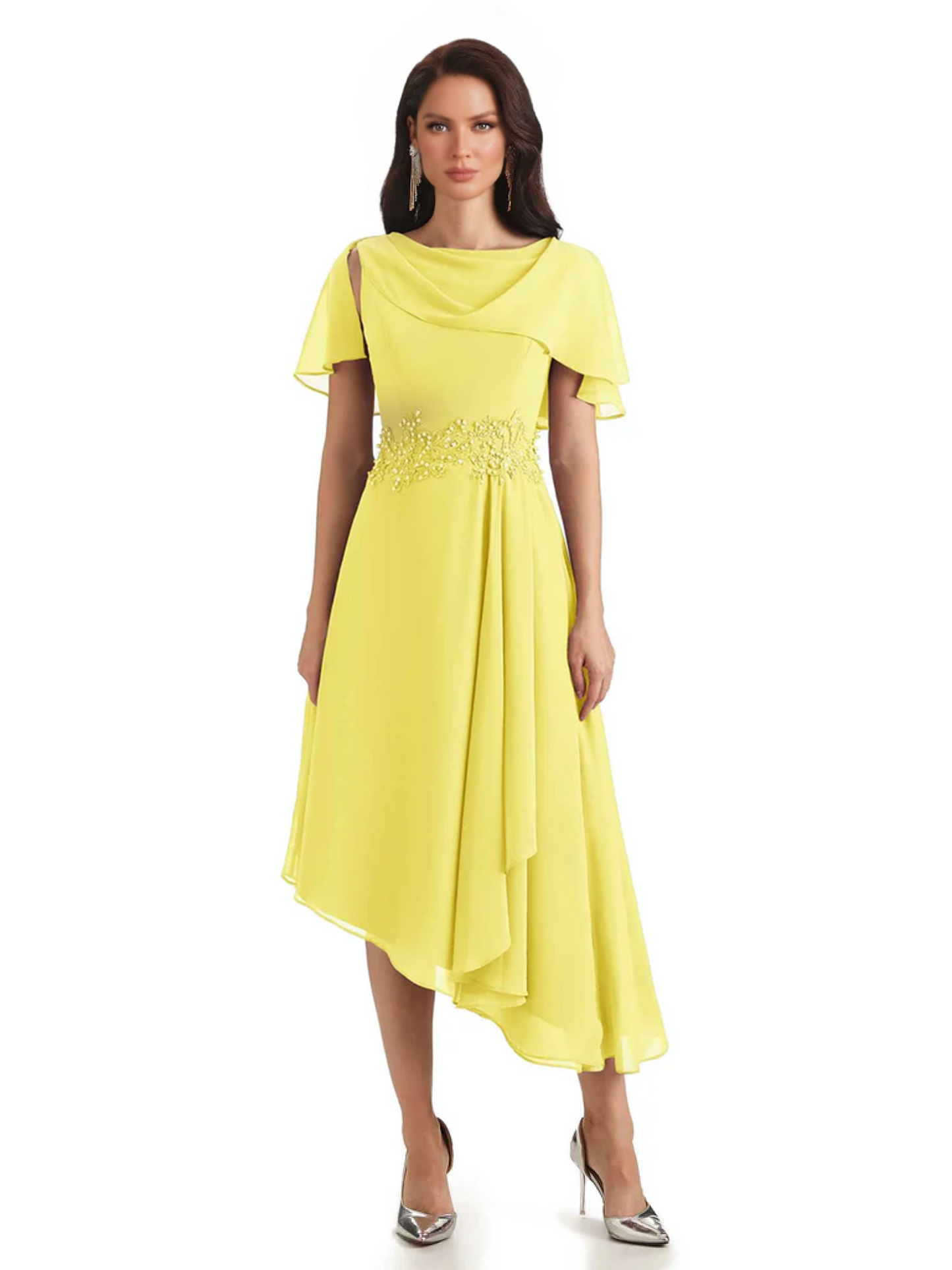 Elegant Tea-length Gown Trending 2026 Styles with Asymmetric Hem